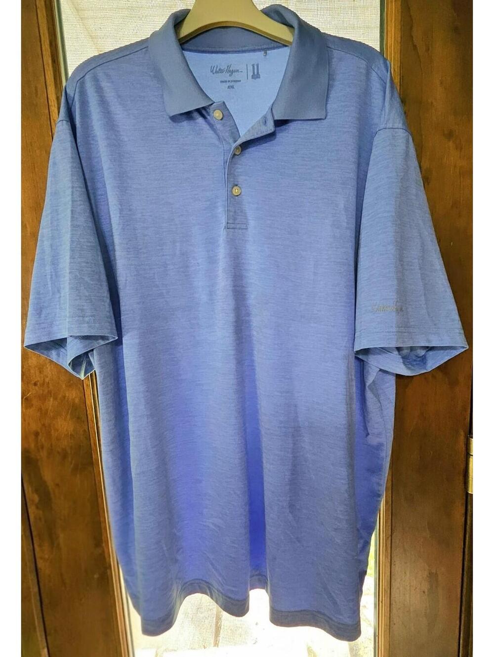 Walter Hagen men's Short Sleeve PERFORMANCE POLO Shirt 2XL Dusty Blue
